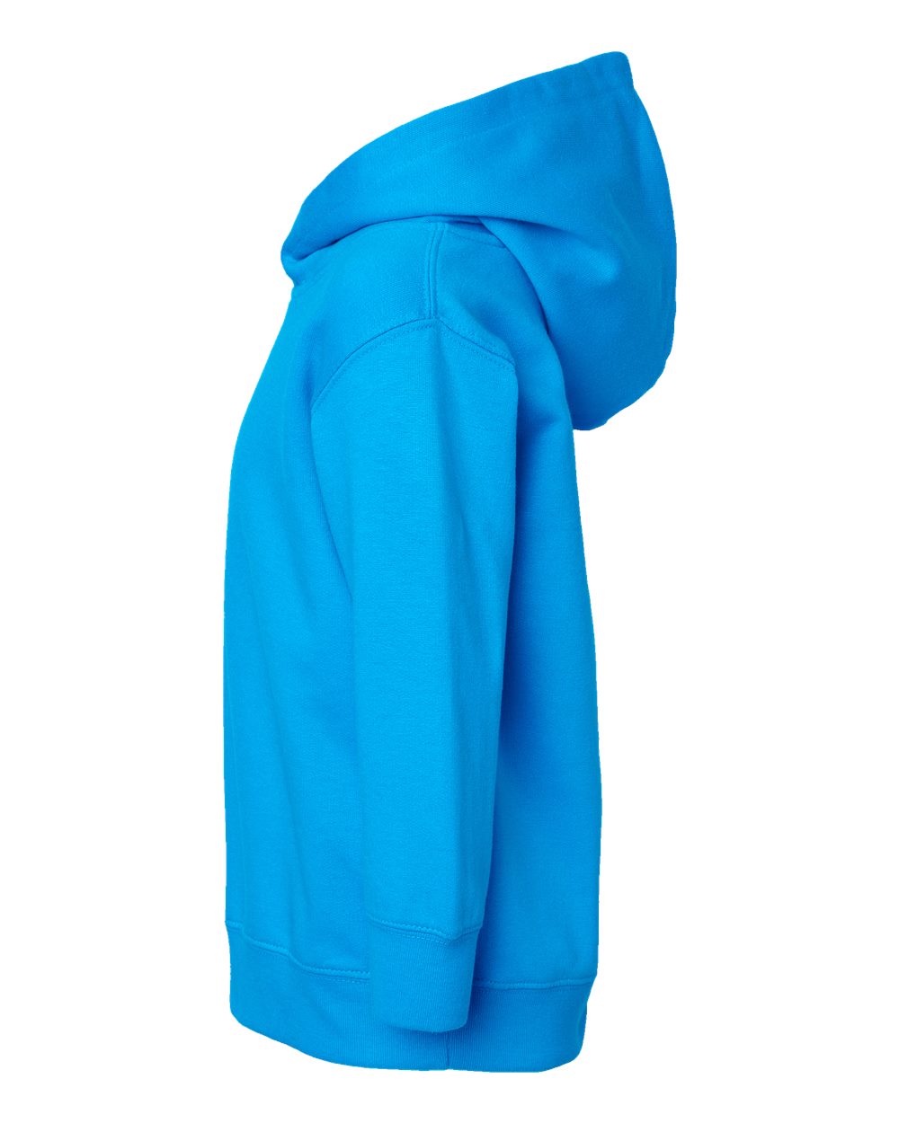 Left View of Turquoise Toddler Pullover Fleece Hoodie - 3326