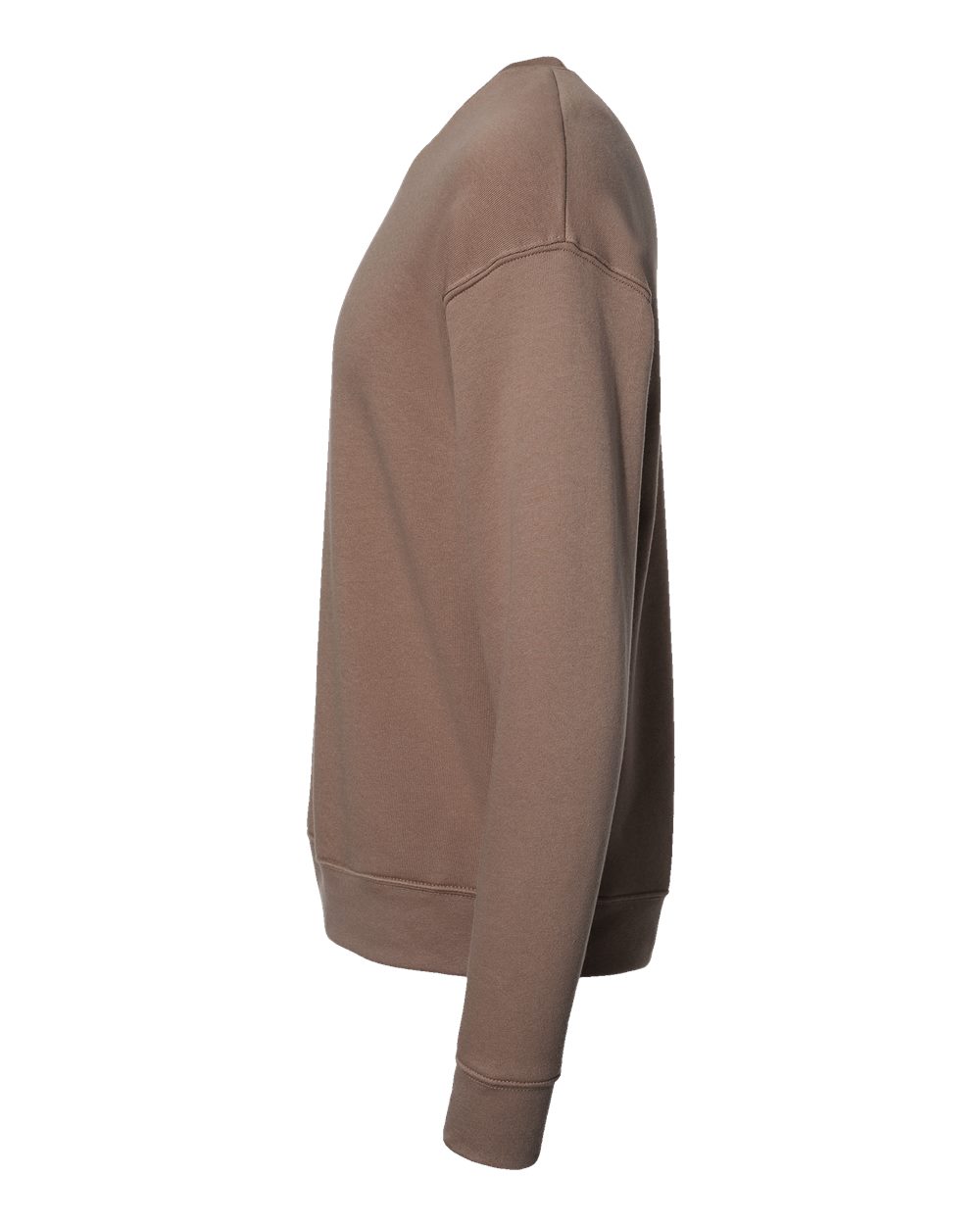 Left View of Vintage Brown Sponge Fleece Drop Shoulder Crewneck Sweatshirt - 3945