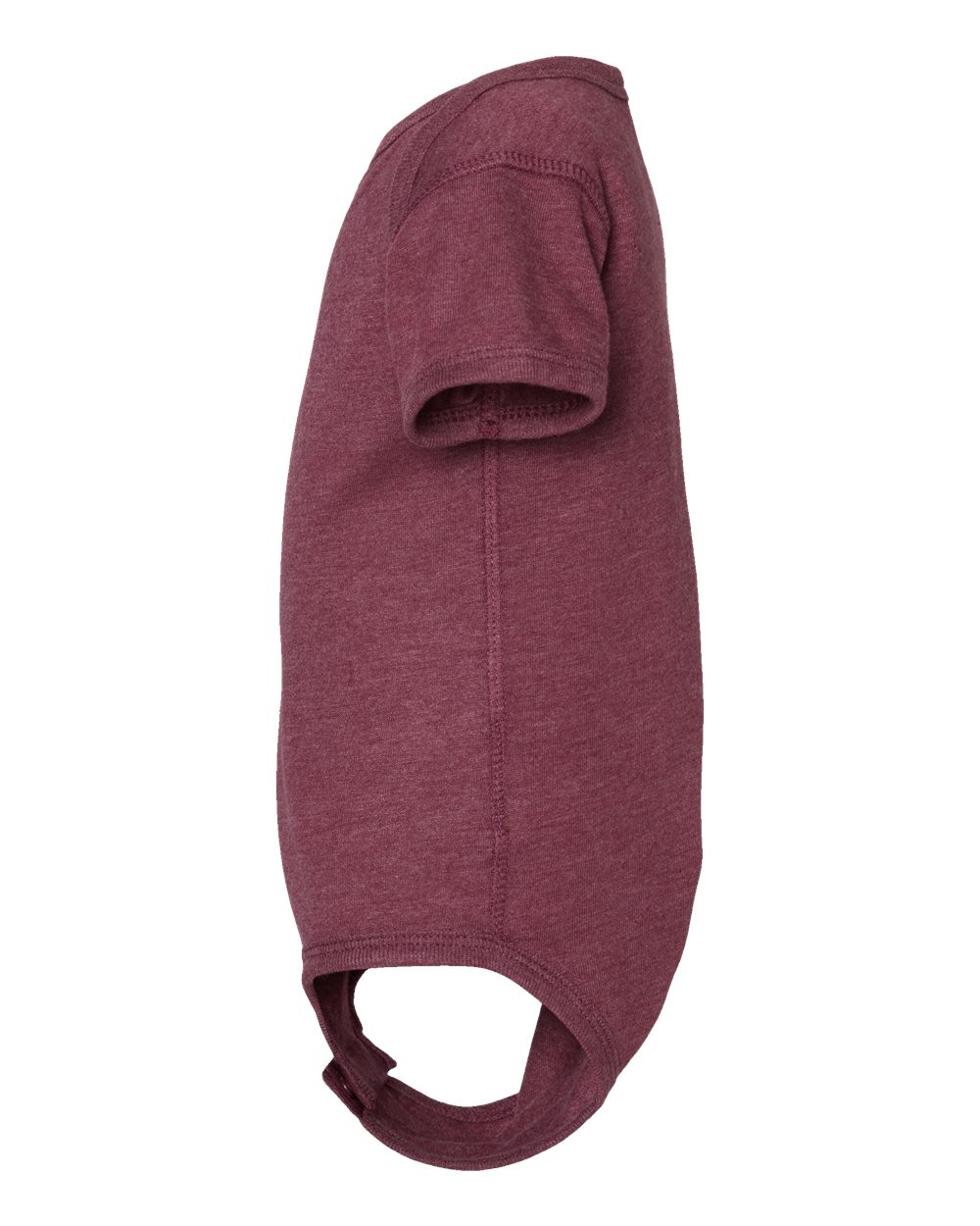 Left View of Vintage Burgundy Infant Fine Jersey Bodysuit - 4424