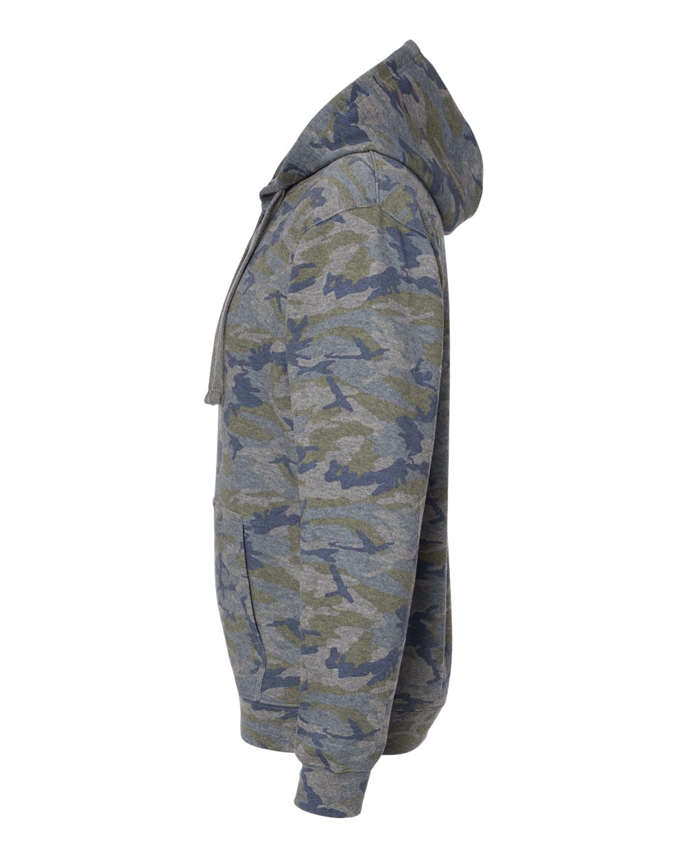 Left View of Vintage Camo Elevated Fleece Basic Hoodie - 6926