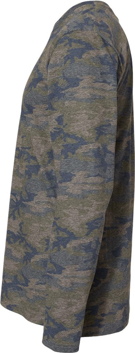 Left View of Vintage Camo Fine Jersey Long Sleeve Tee - 6918