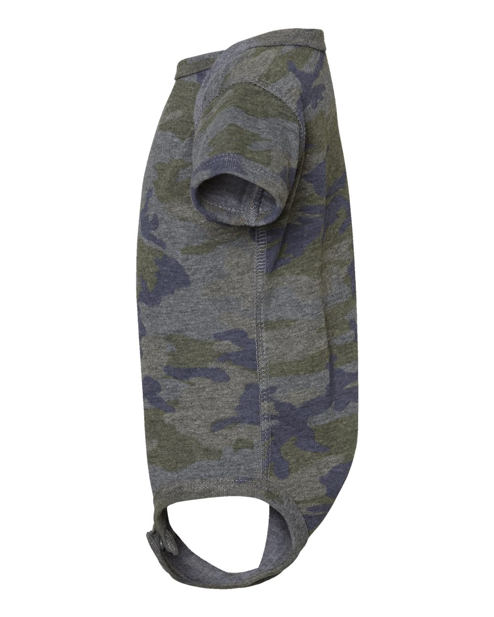 Left View of Vintage Camo Infant Fine Jersey Bodysuit - 4424