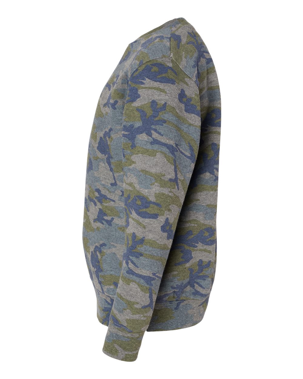 Left View of Vintage Camo Youth Elevated Fleece Crewneck Sweatshirt - 2225