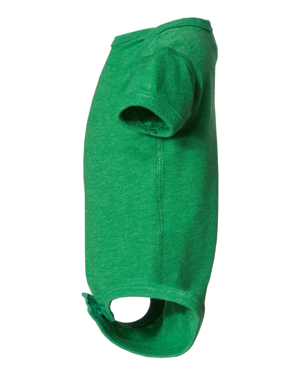 Left View of Vintage Green Infant Fine Jersey Bodysuit - 4424