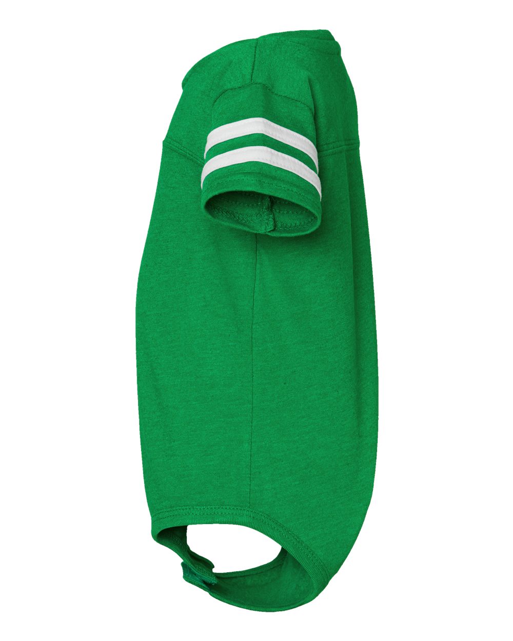 Left View of Vintage Green/ White Infant Football Fine Jersey Bodysuit - 4437