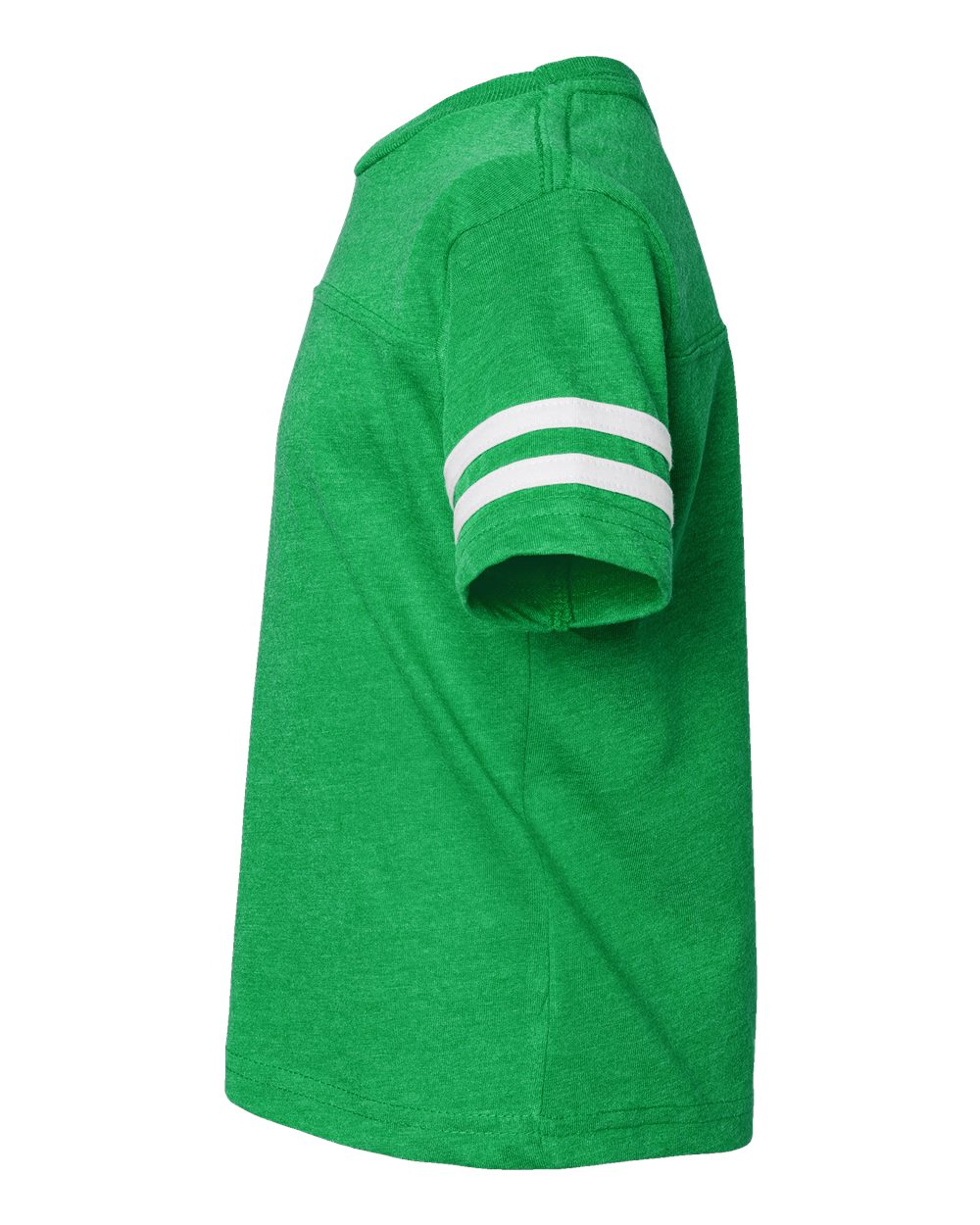 Left View of Vintage Green/ White Toddler Football Fine Jersey Tee - 3037