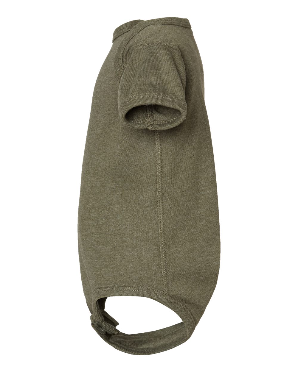 Left View of Vintage Military Green Infant Fine Jersey Bodysuit - 4424