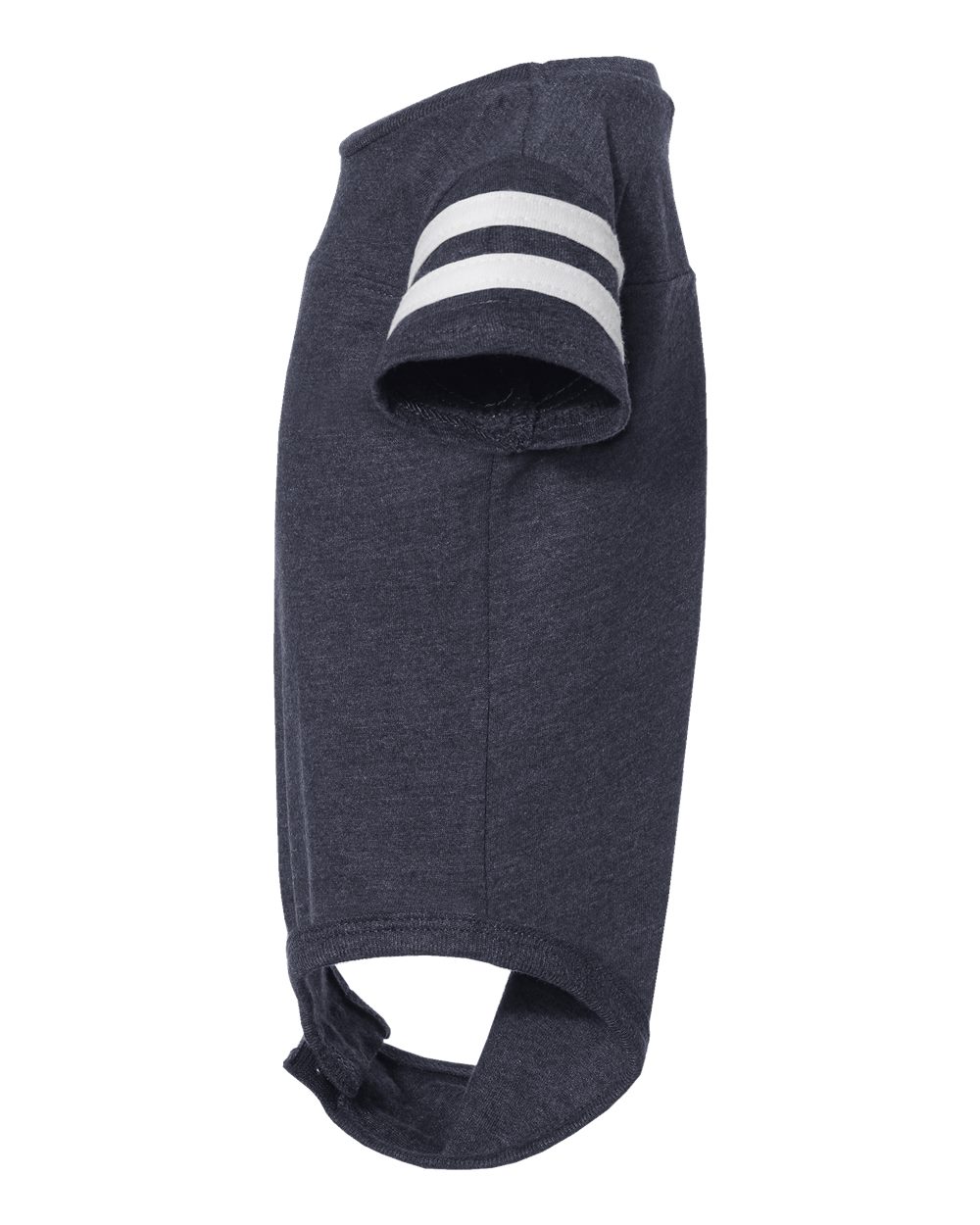 Left View of Vintage Navy/ White Infant Football Fine Jersey Bodysuit - 4437