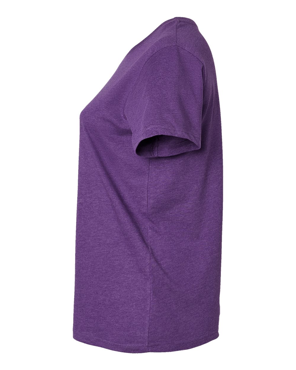 Left View of Vintage Purple Curvy Collection Women's Fine Jersey Tee - 3816