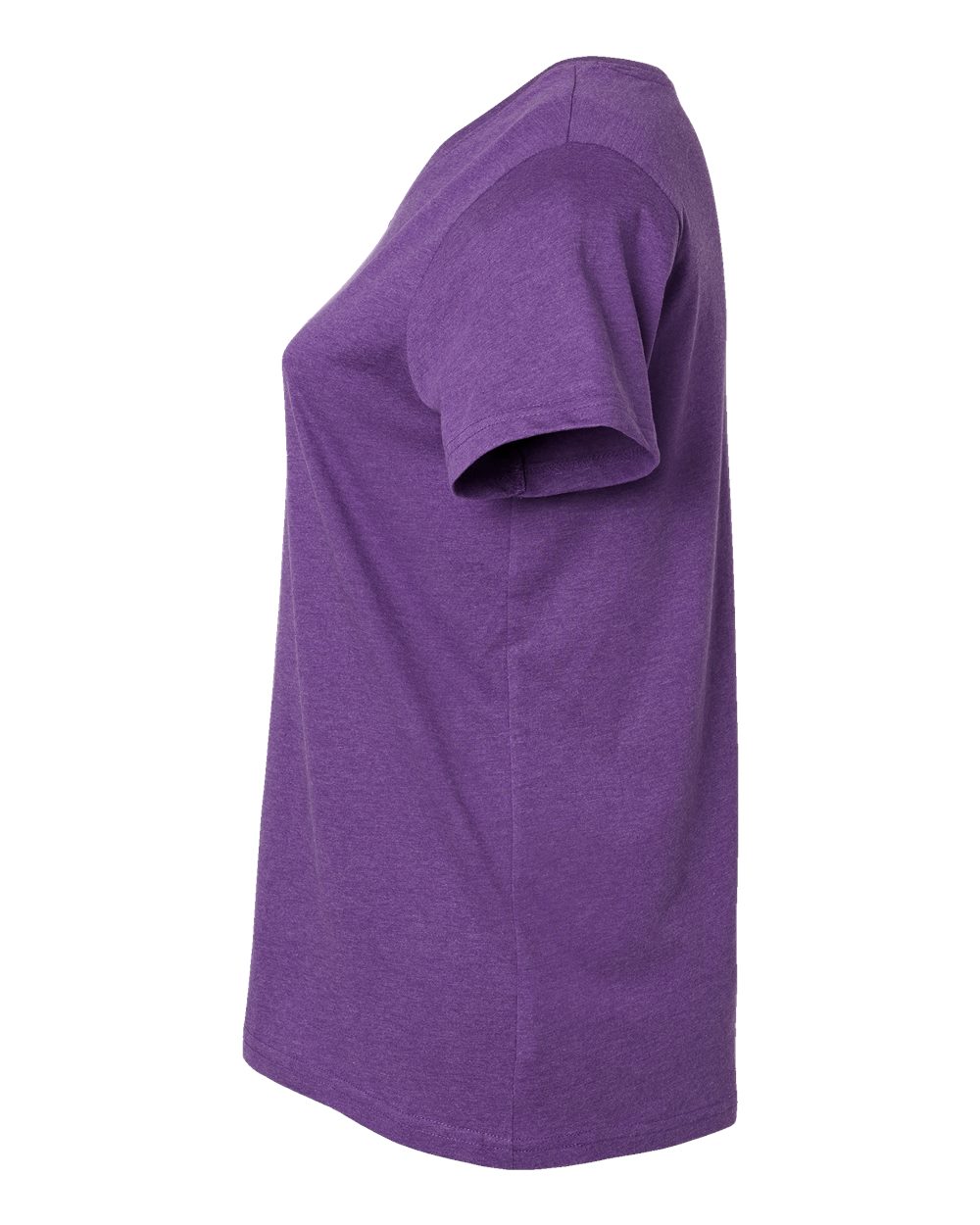 Left View of Vintage Purple Curvy Collection Women's Fine Jersey V-Neck Tee - 3817