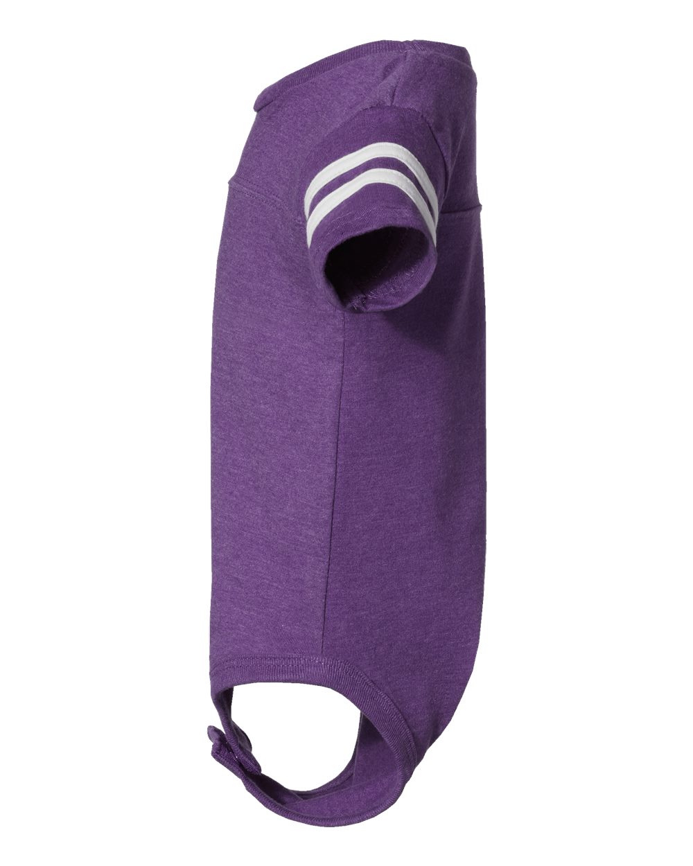 Left View of Vintage Purple/ White Infant Football Fine Jersey Bodysuit - 4437