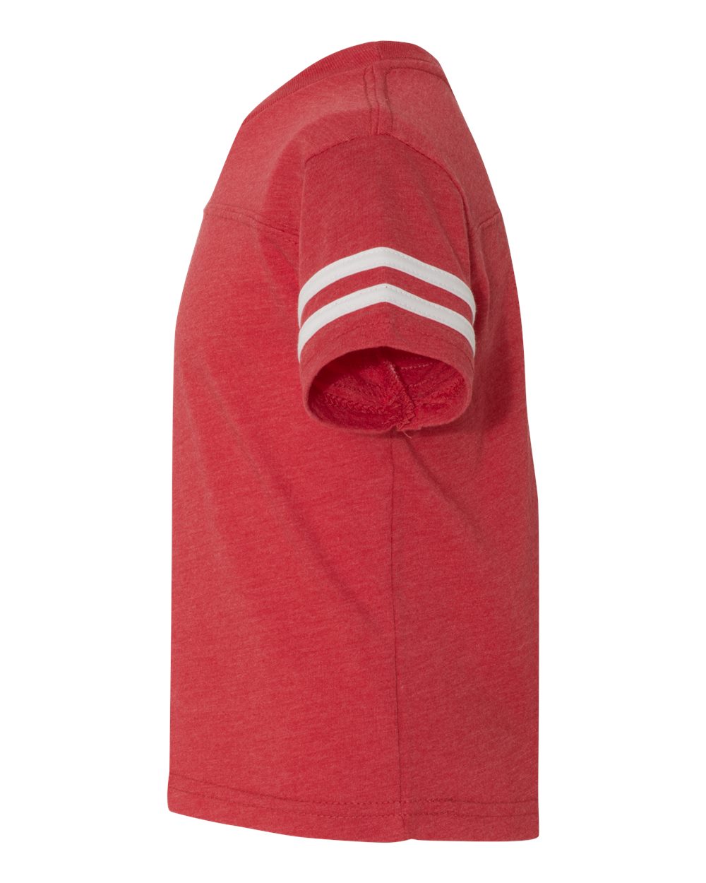 Left View of Vintage Red/ White Toddler Football Fine Jersey Tee - 3037