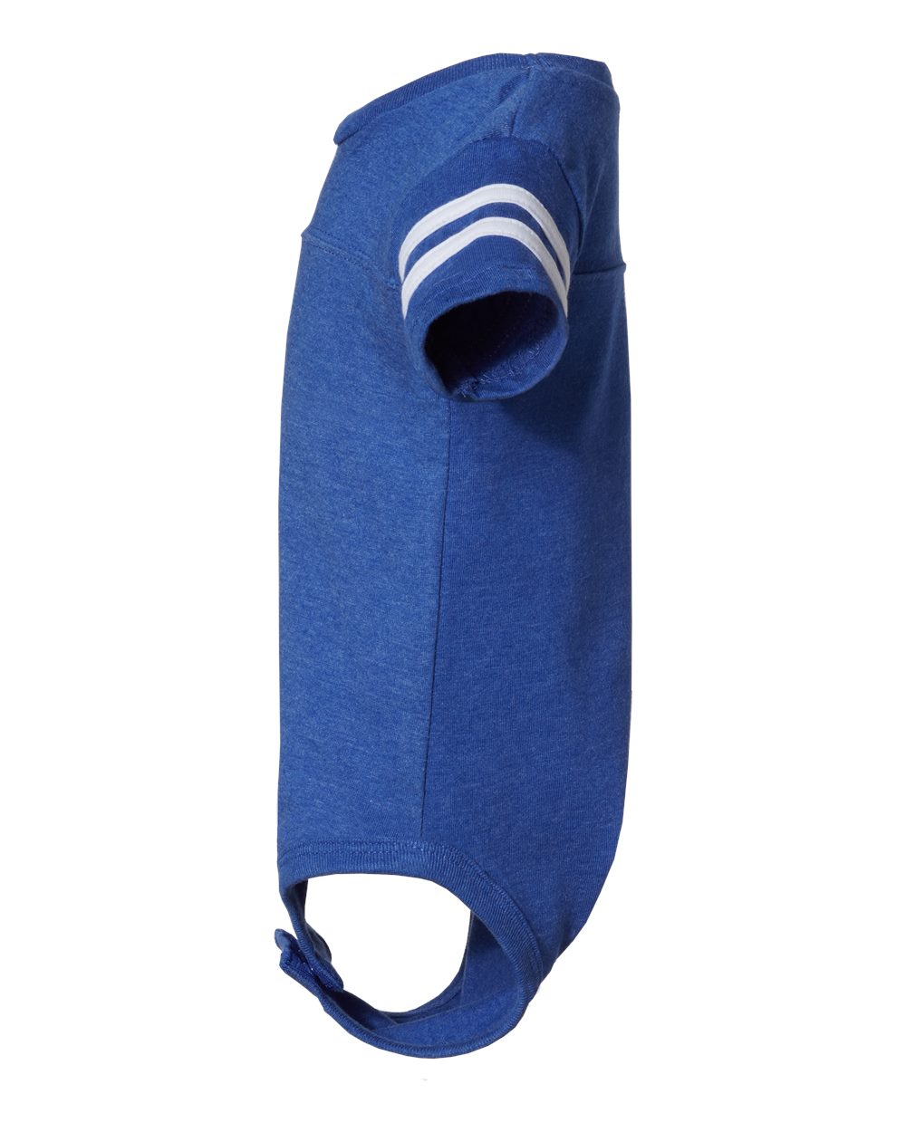 Left View of Vintage Royal/ White Infant Football Fine Jersey Bodysuit - 4437