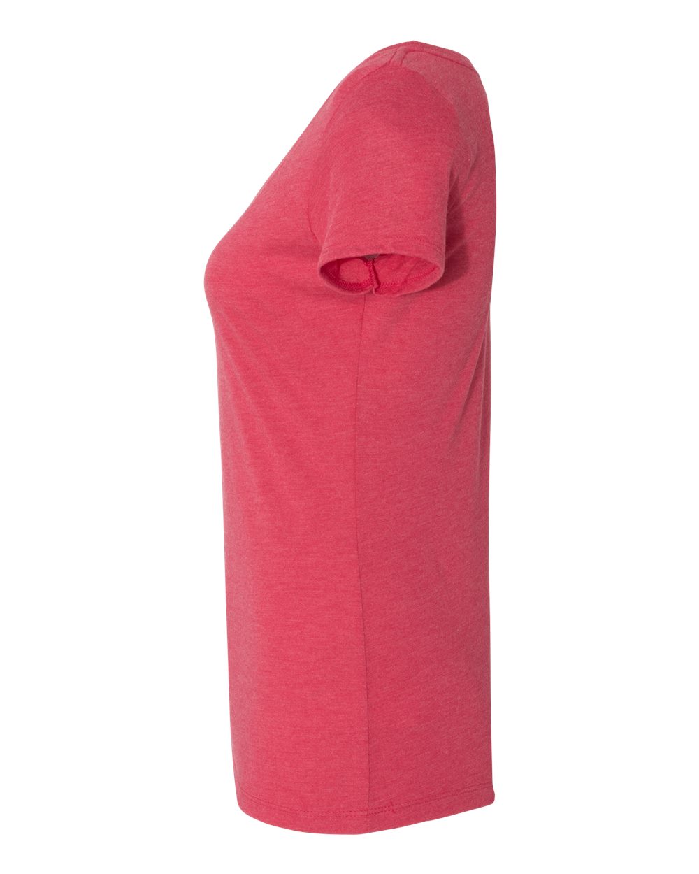 Left View of Vintage Shocking Pink Women’s Triblend Scoop Neck T-Shirt - 6730