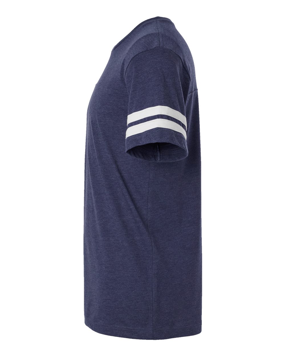 Left View of Vintage True Navy/ Blended White Football Fine Jersey Tee - 6937