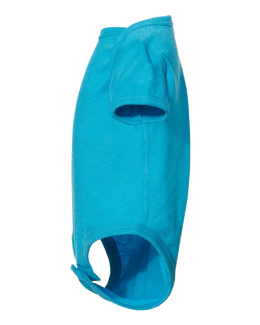 Left View of Vintage Turquoise Infant Fine Jersey Bodysuit - 4424