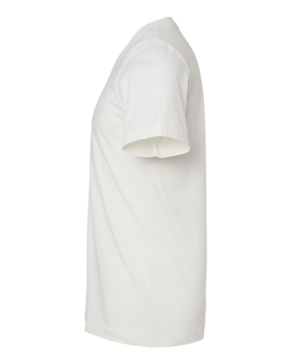 Left View of Vintage White Jersey V-Neck Tee - 3005