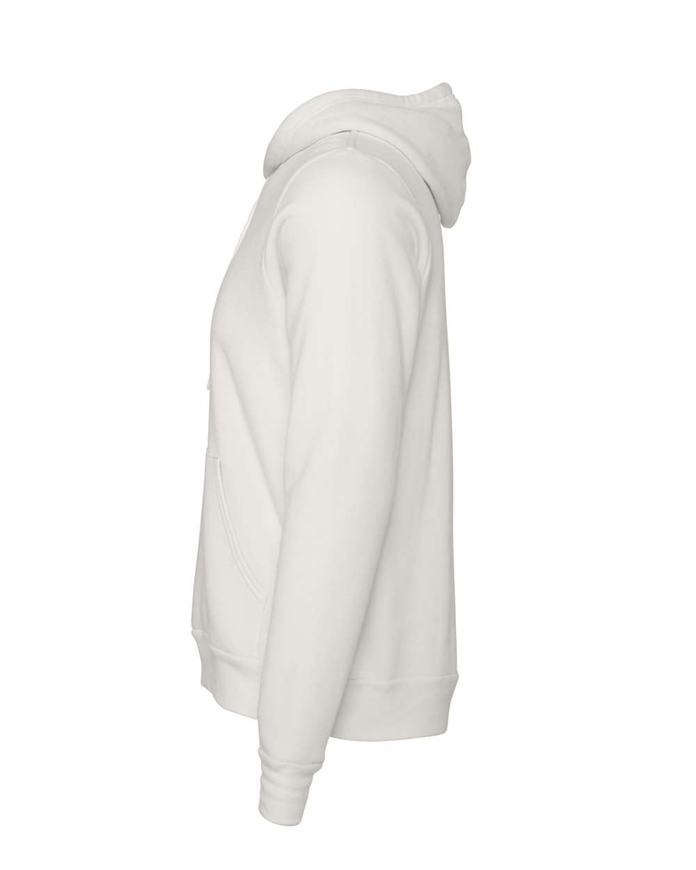 Left View of Vintage White Sponge Fleece Hoodie - 3719