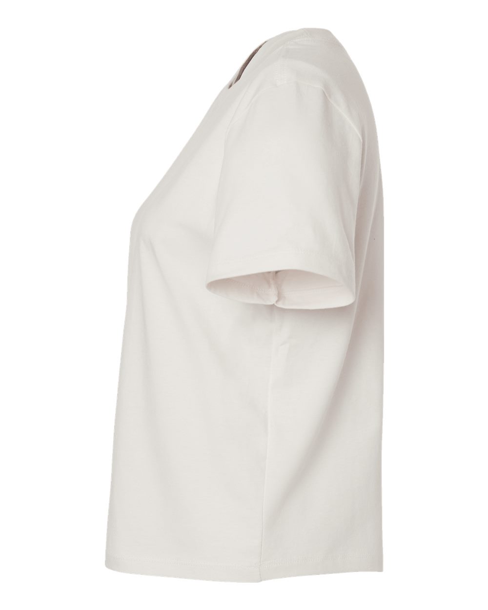 Left View of Vintage White Women's 6 oz Heavyweight Tee - 6110