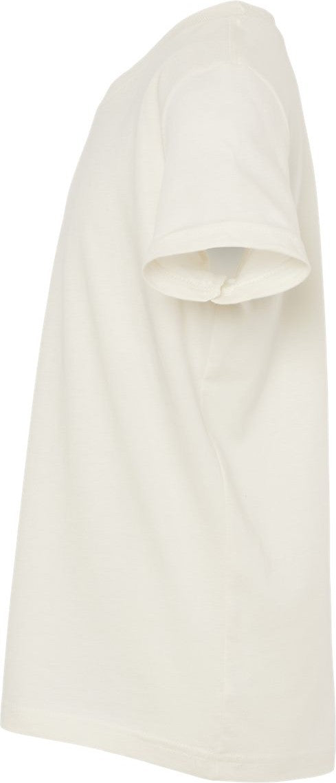 Left View of Vintage White Youth Jersey Tee - 3001Y