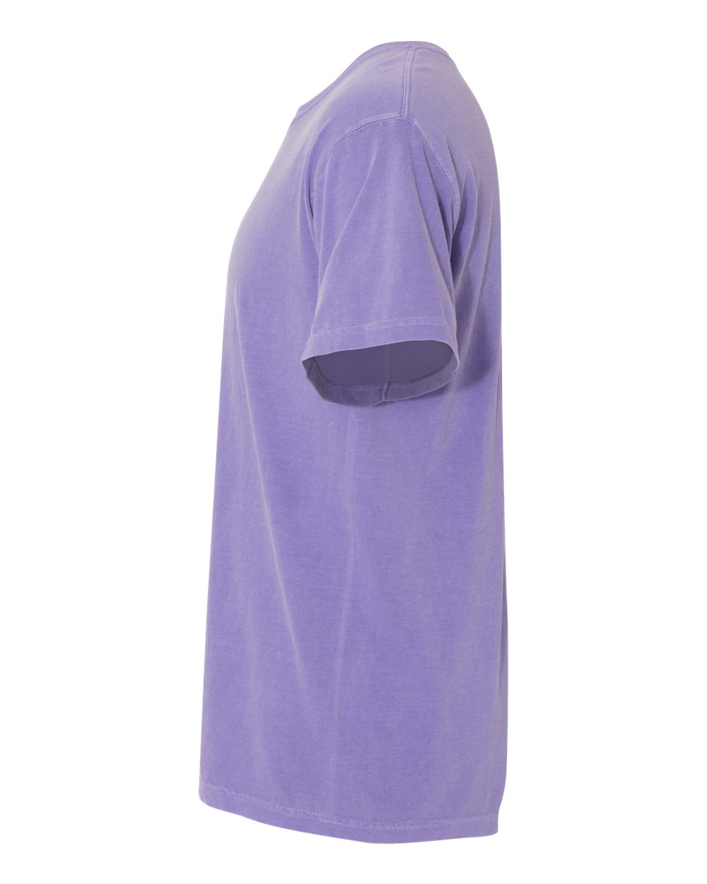 Left View of Violet Garment-Dyed Heavyweight T-Shirt - 1717