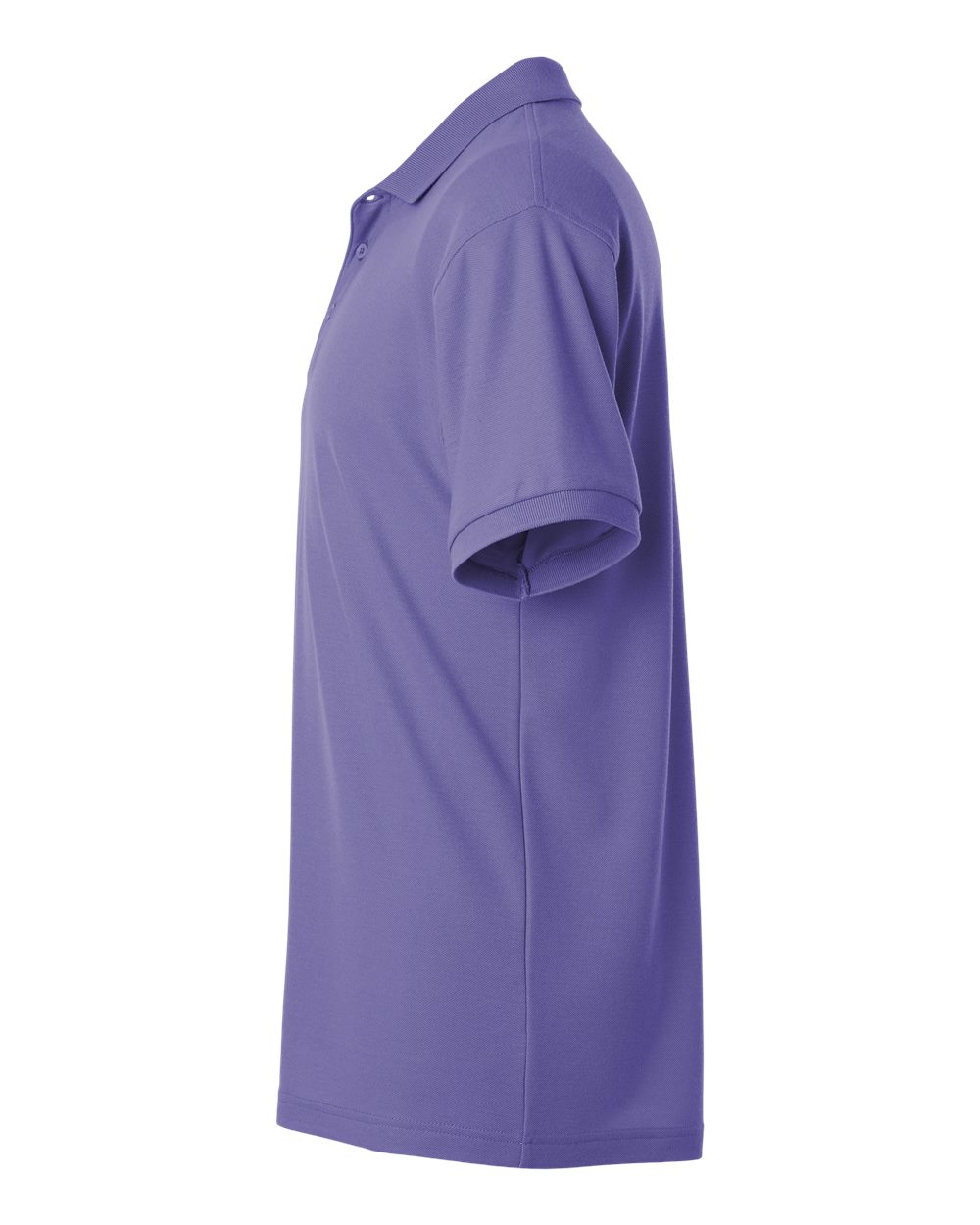 Left View of Violet Pique Polo - 62800