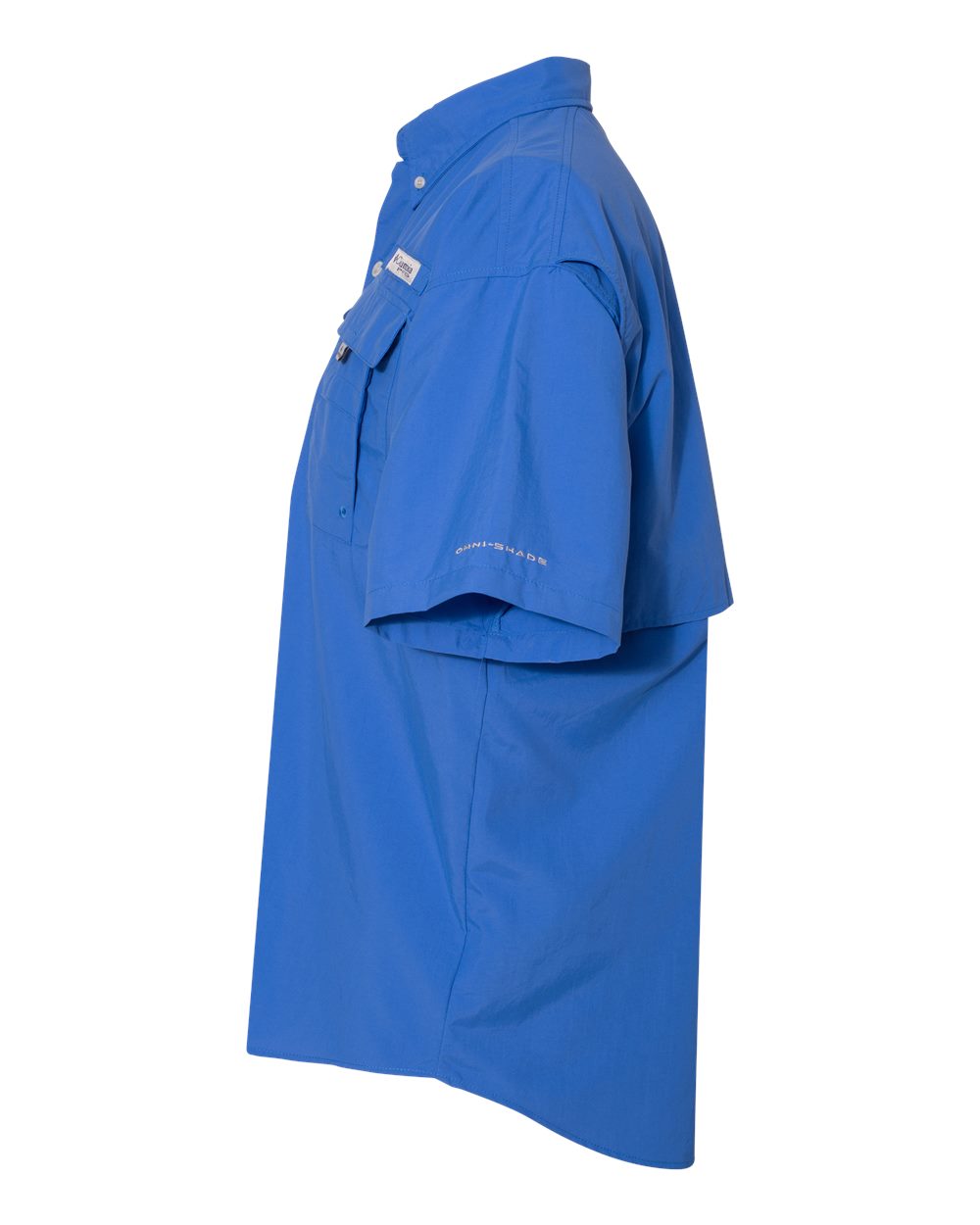 Left View of Vivid Blue PFG Bahama™ II Short Sleeve Shirt - 212464