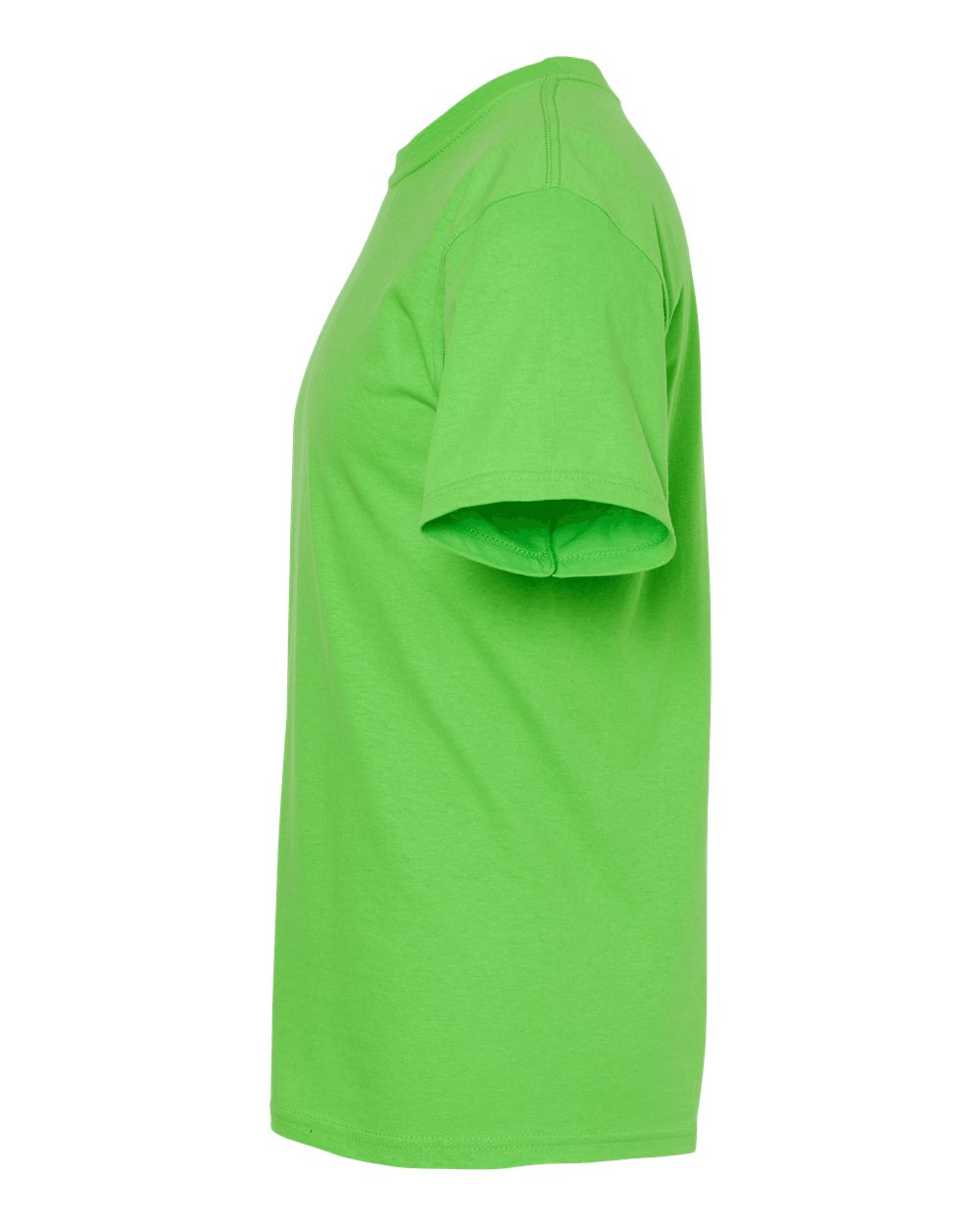 Left View of Vivid Lime Gold Soft Touch T-Shirt - 4800