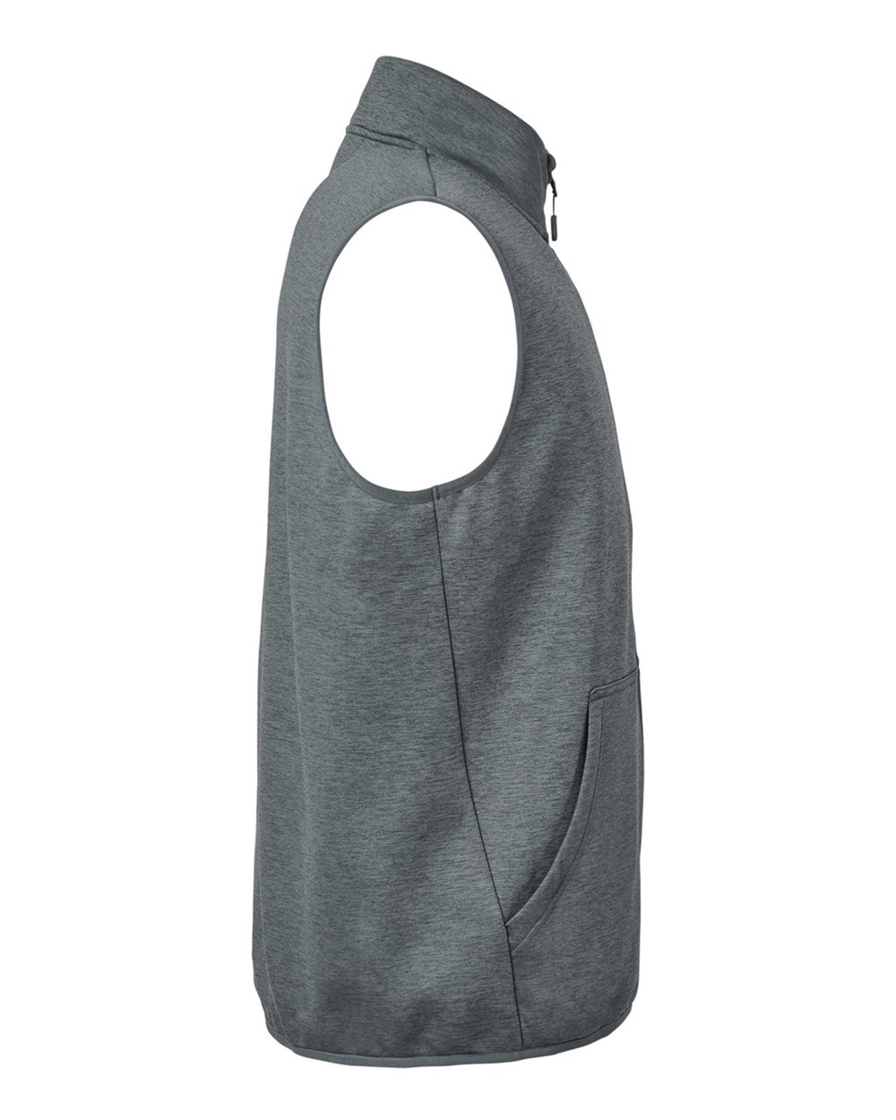 Left View of Volcanic Ash Heather Cold Front Vest - H130099