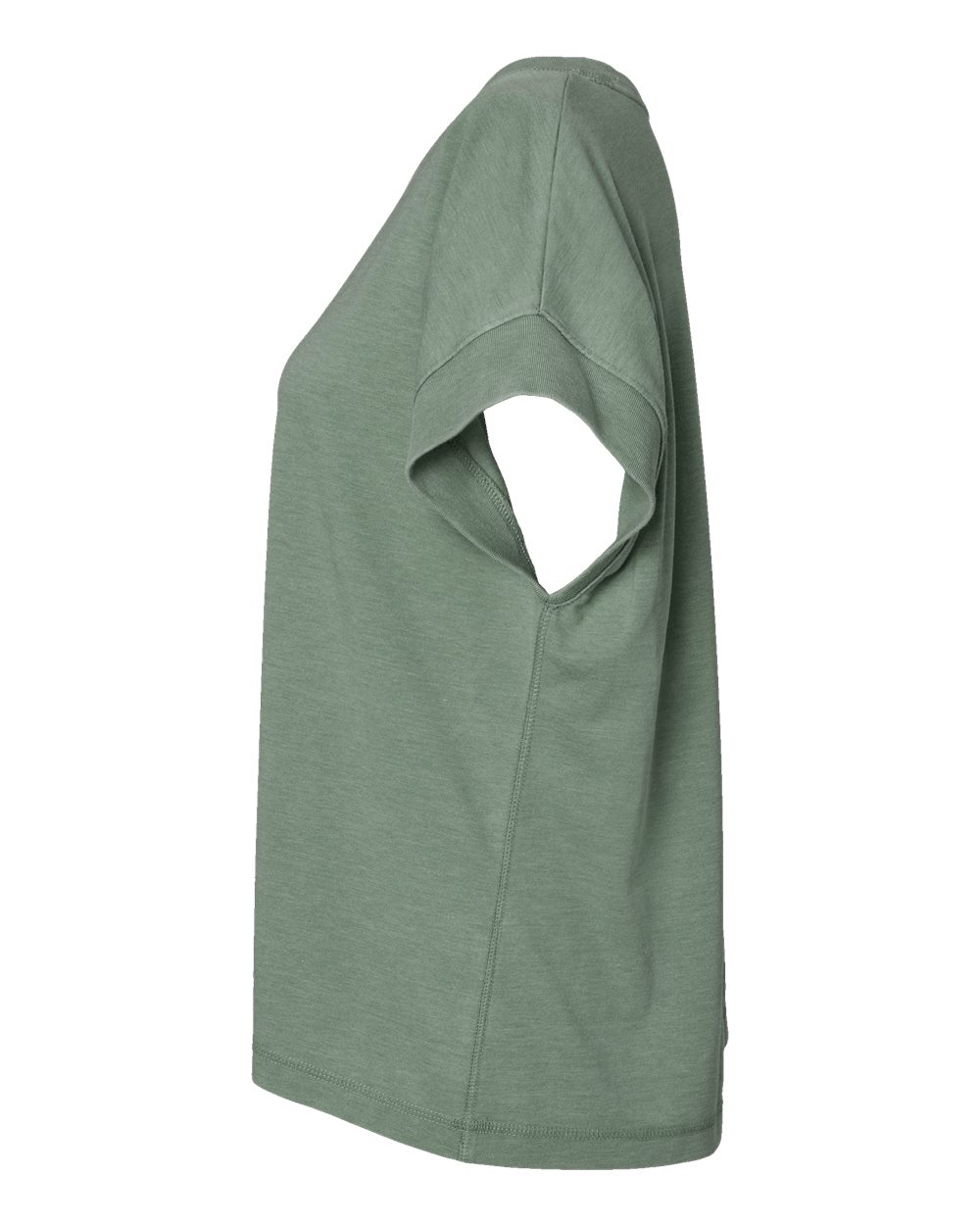 Left View of Washed Basil Women's Relaxed Vintage Wash Tee - 3502