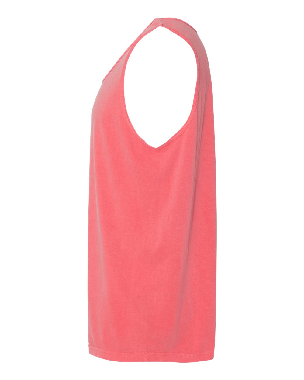 Left View of Watermelon Garment-Dyed Heavyweight Tank Top - 9360