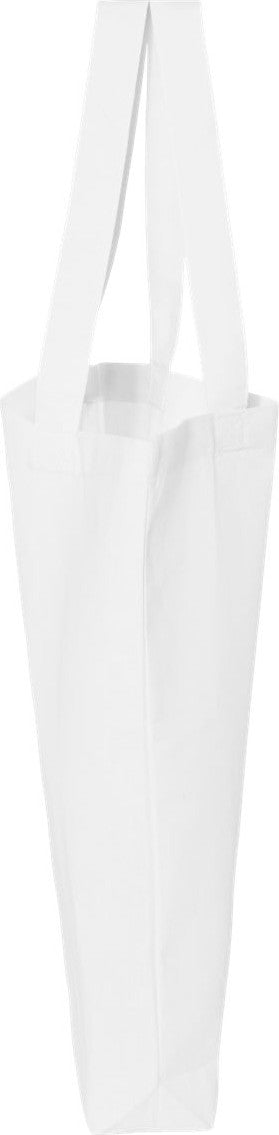 Left View of White 12L Economical Tote - QTBG