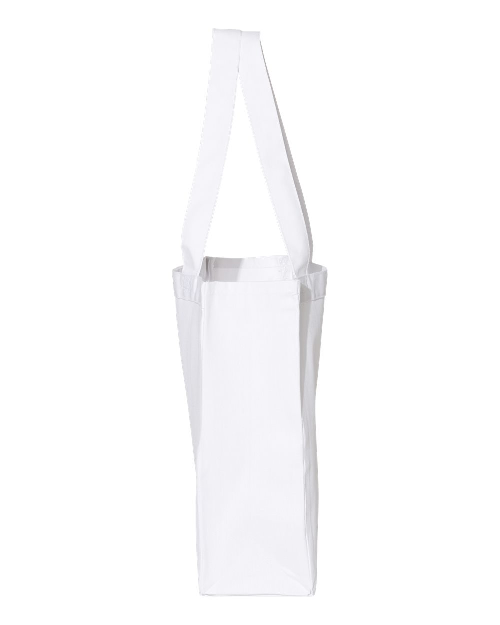Left View of White 12L Gussetted Shopping Bag - Q1000