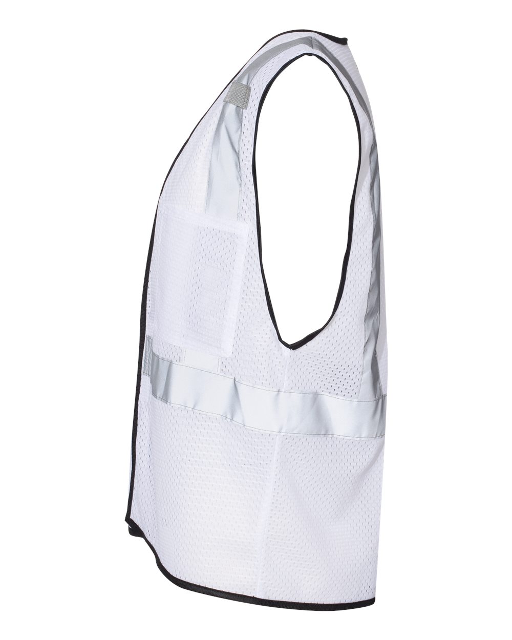 Left View of White - B124 EV Series® Enhanced Visibility Non-ANSI Vest - B120-131