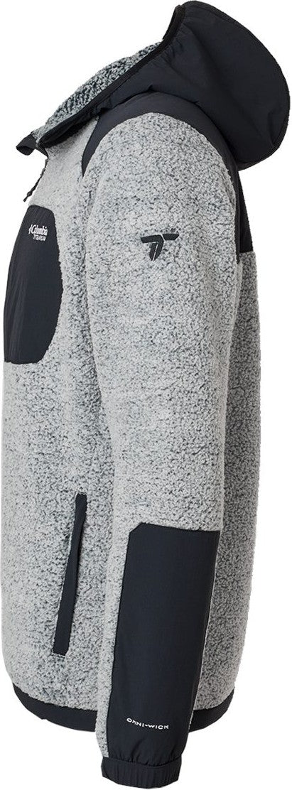 Left View of White/ Black Arctic Crest™ Sherpa Full-Zip Jacket - 209647