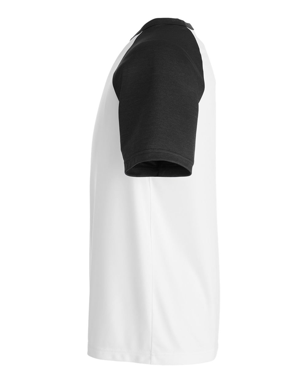 Left View of White/ Black Heather Unisex Zone Colorblock Raglan T-Shirt - TT62