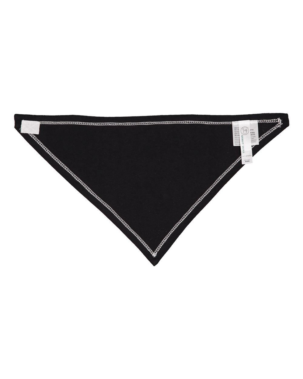 Left View of White/ Black Premium Jersey Bandana Bib - 1012