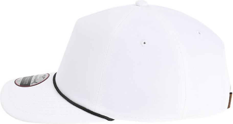 Left View of White/ Black The Harrison Cap - 5054U