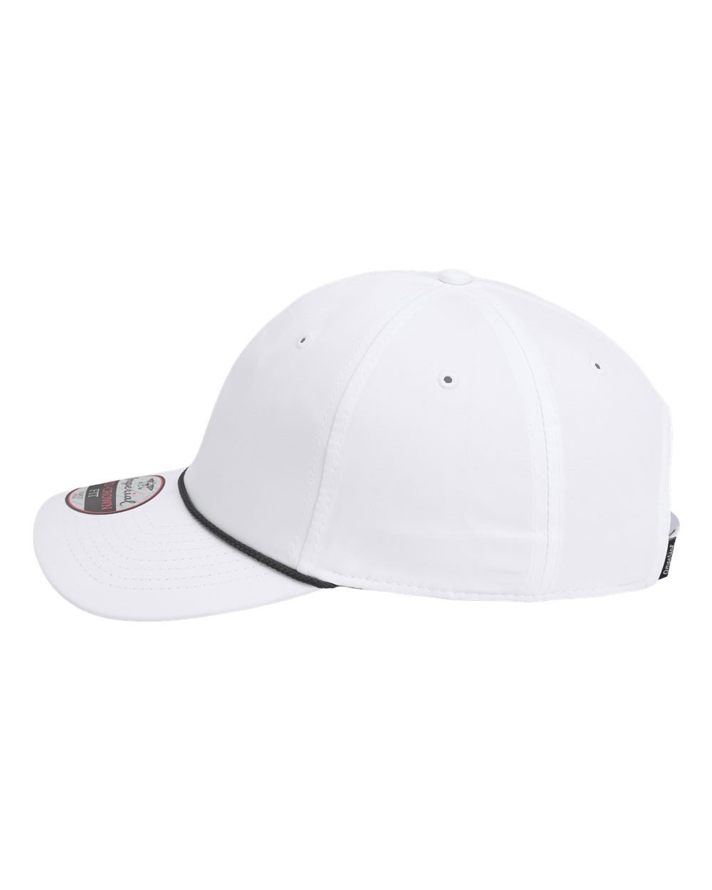 Left View of White/ Black The Wingman Cap - 7054