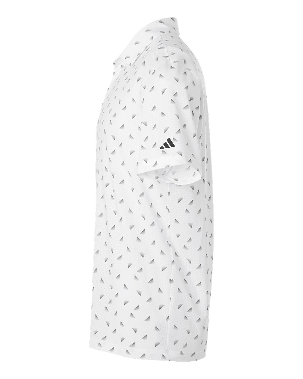 Left View of White/ Black Ultimate Mesh Polo - A2012