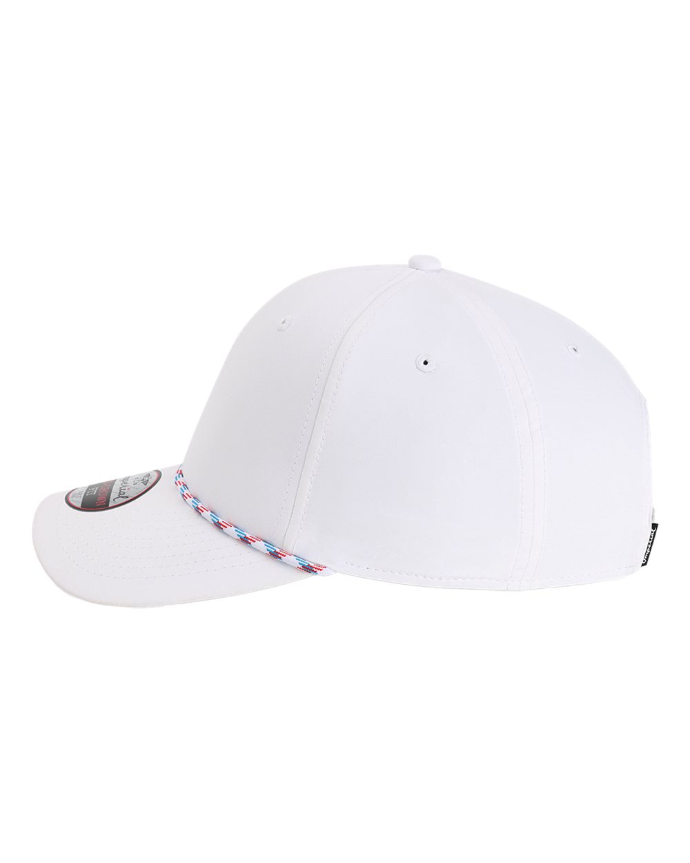 Left View of White/ Blue/ Red/ White The Wingman Cap - 7054