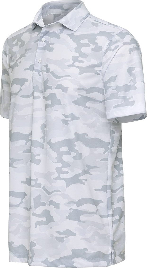 Left View of White Camo Newport Camo Polo - 170