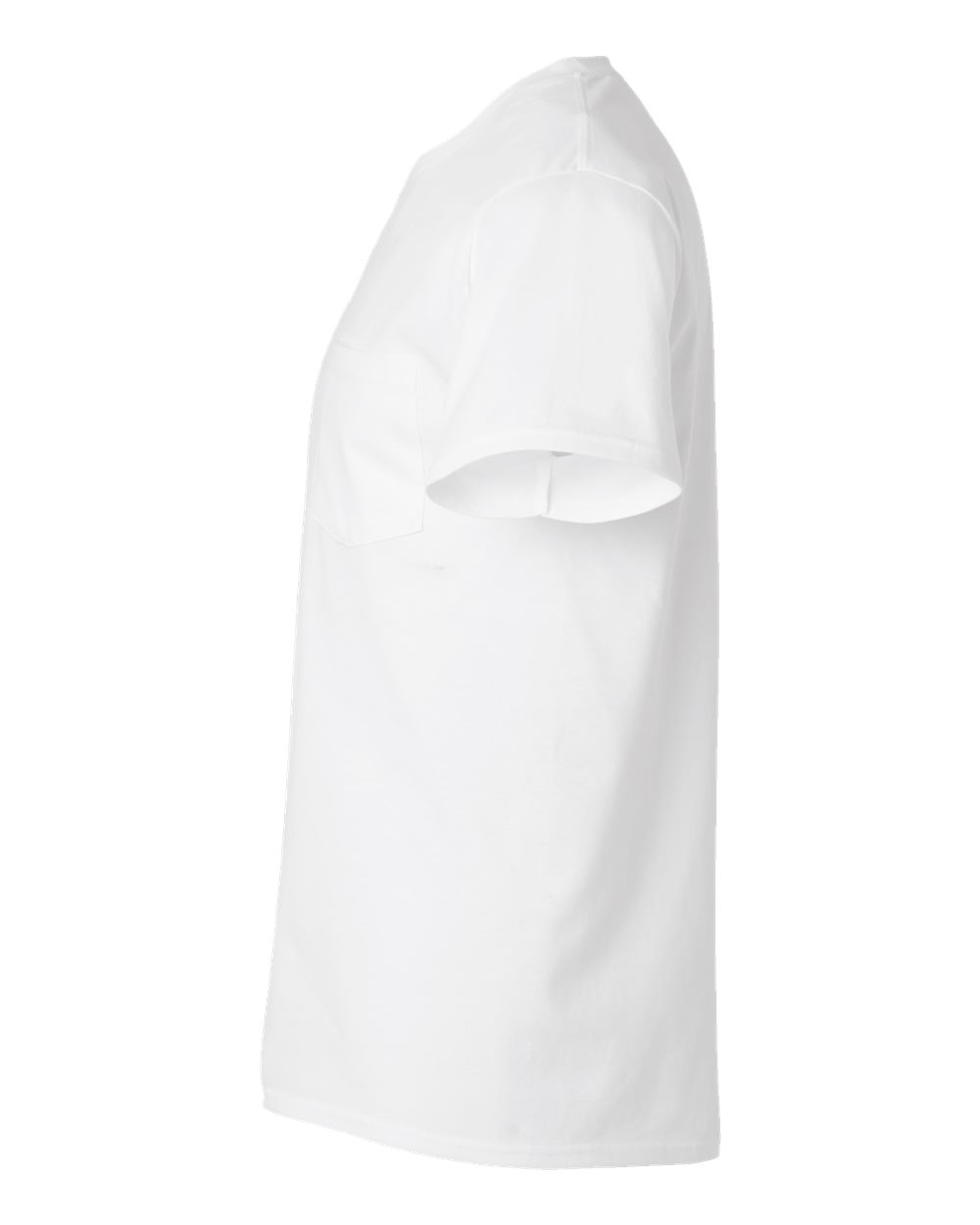 Left View of White Essential-T Pocket T-Shirt - 5290P