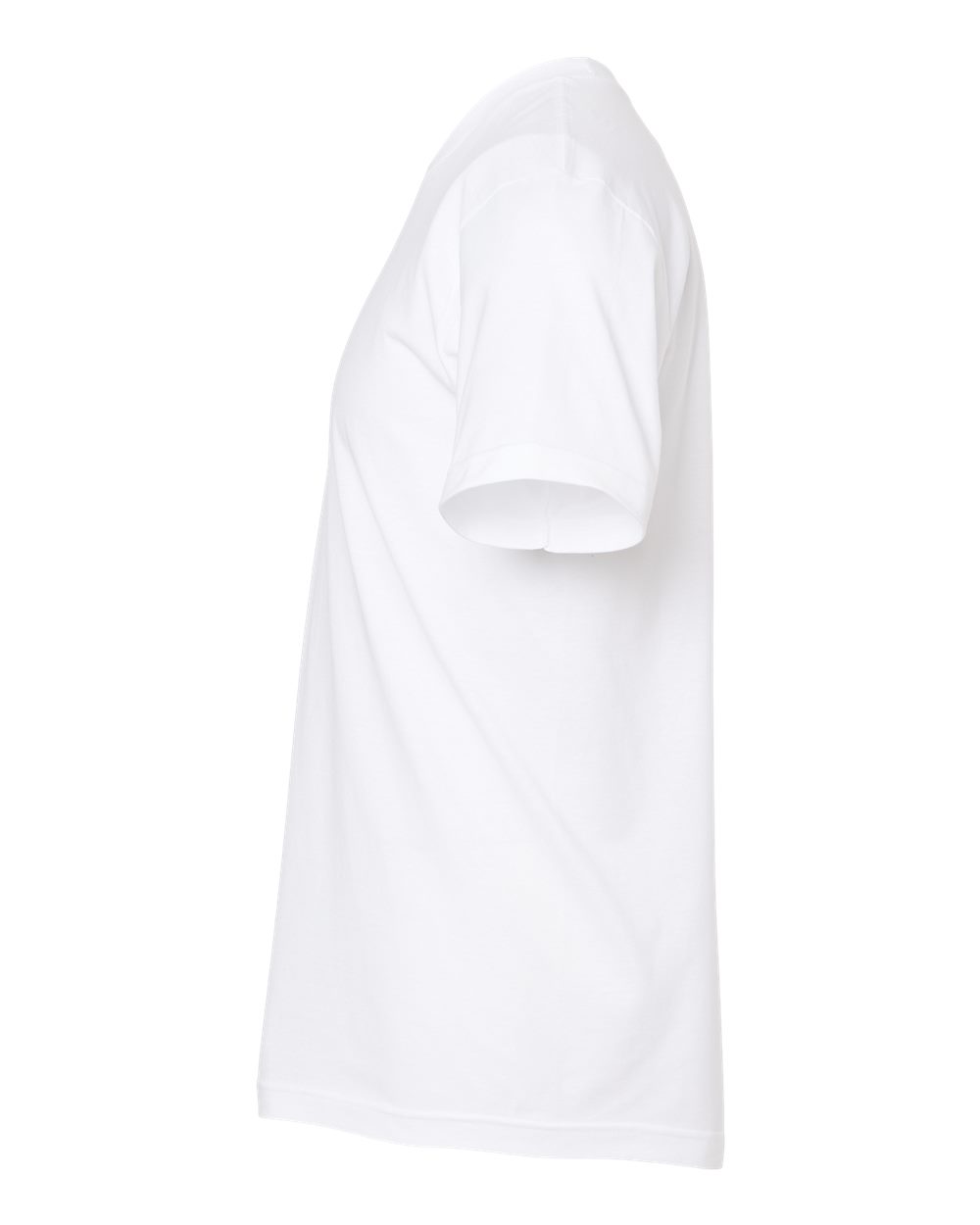Left View of White Fine Jersey T-Shirt - 202