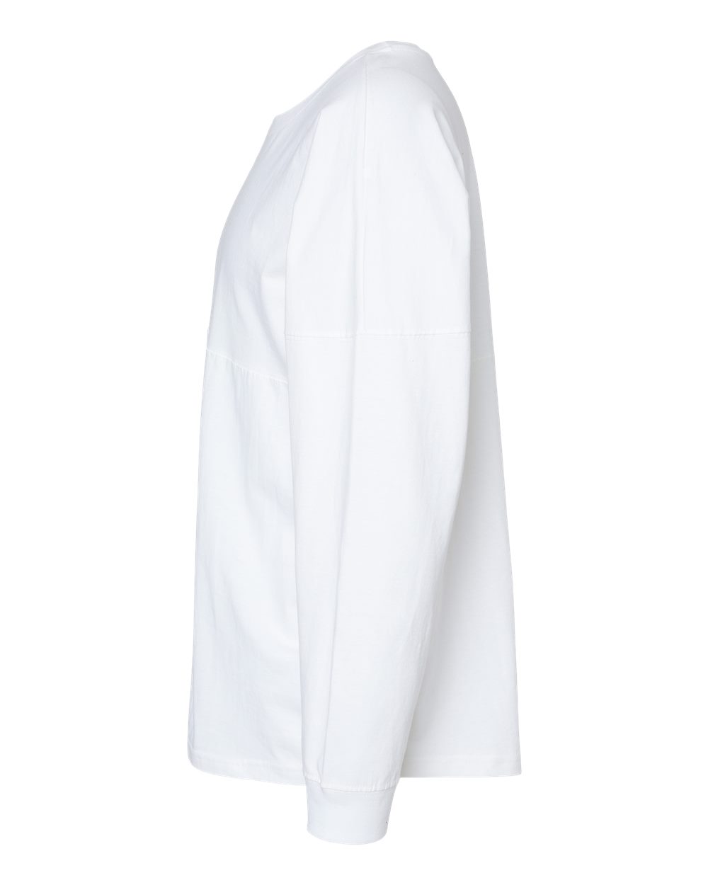 Left View of White Game Day Jersey Long Sleeve T-Shirt - 8229