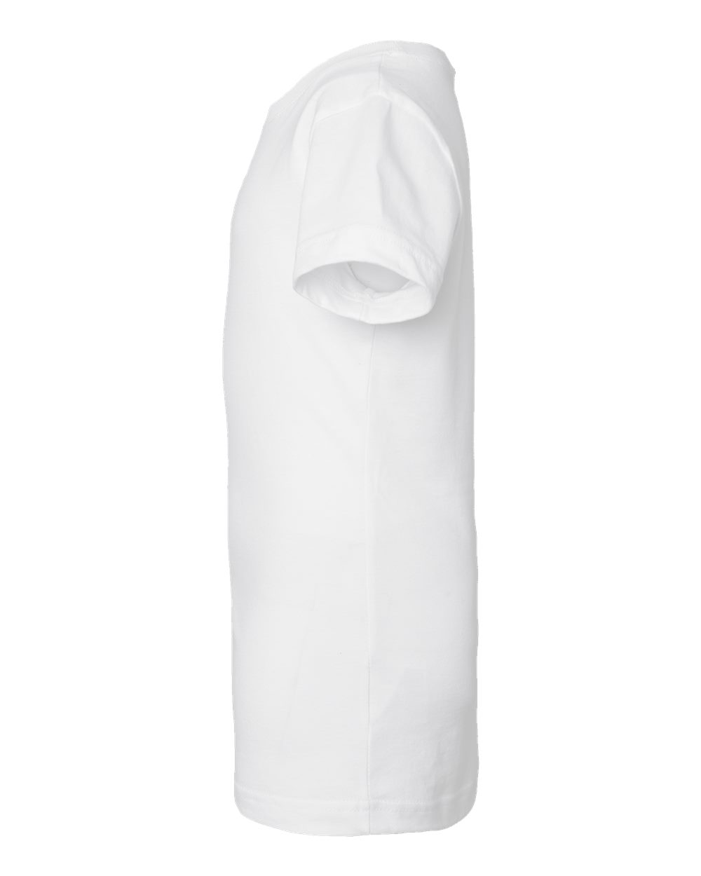 Left View of White Girls' Fine Jersey Tee - 2616