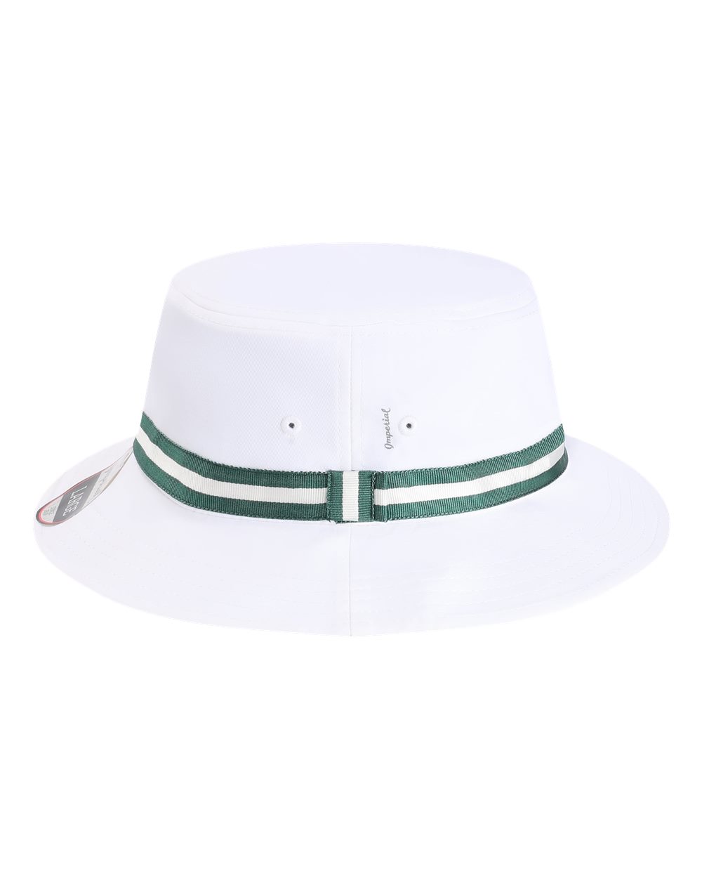 Left View of White/ Green The Oxford Performance Bucket - 1371P