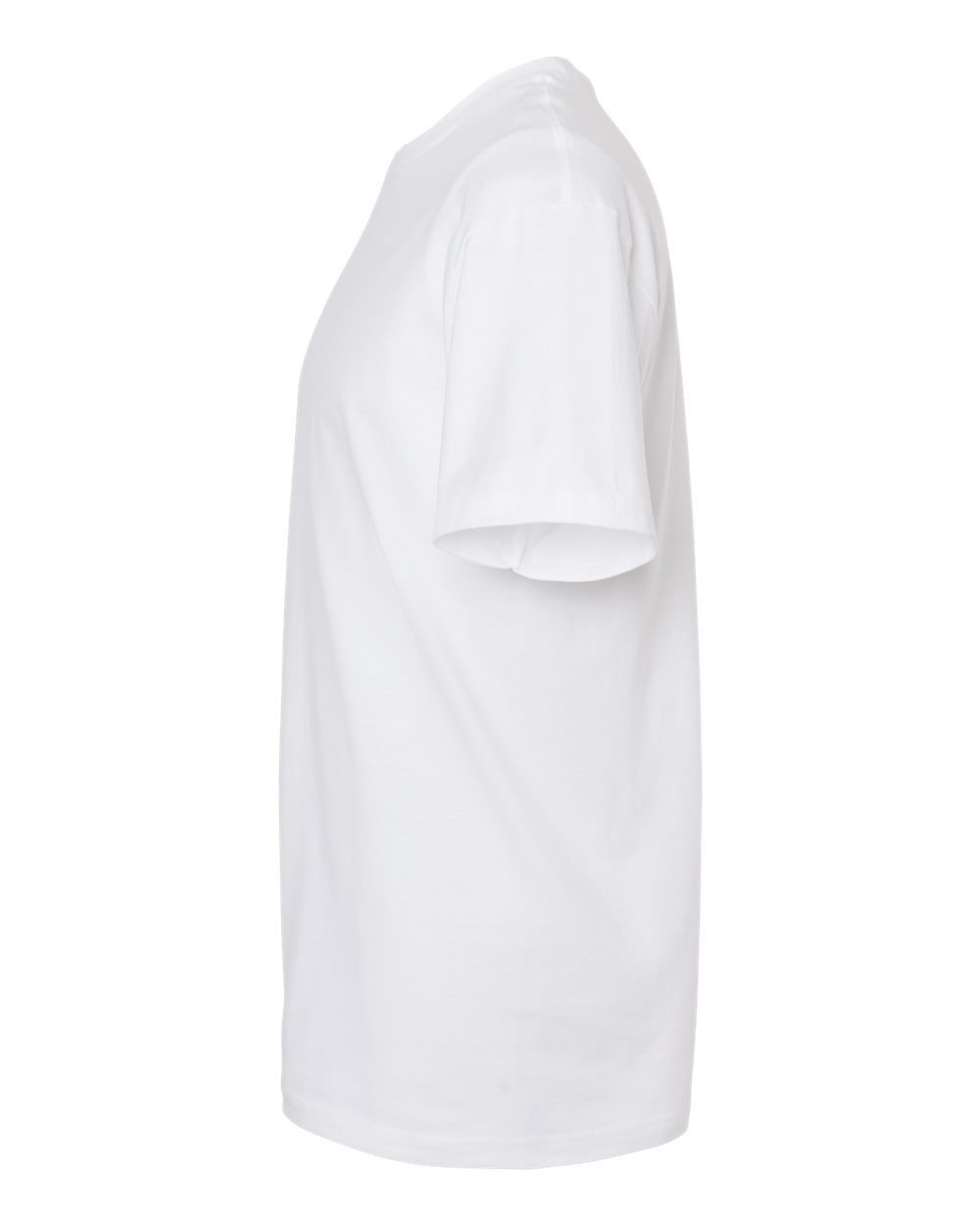 Left View of White Heavyweight Jersey T-Shirt - 290