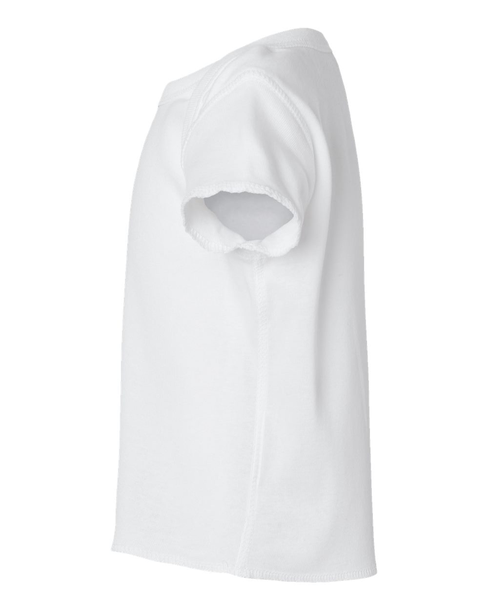 Left View of White Infant Baby Rib Tee - 3400