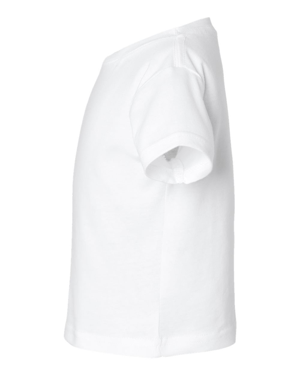 Left View of White Infant Fine Jersey Tee - 3322